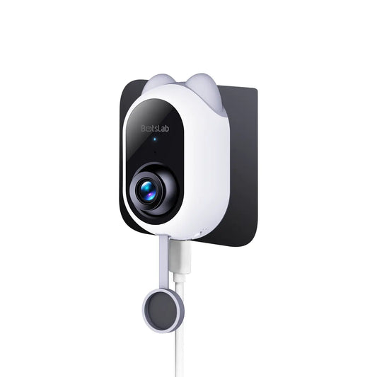 BOTSLAB 4MP Dual-Lens Wireless Indoor Window Camera - No-Drill Smart Gadget, 2560 X 1440 Truecolor Night Vision, Anti-Glare, AI Detect, 24/7 Recording, App Alerts, 5Ghz-2.4Ghz Wi-Fi, Easy Install, Door Glass Fit, Security Systems, Window Cameras for Home