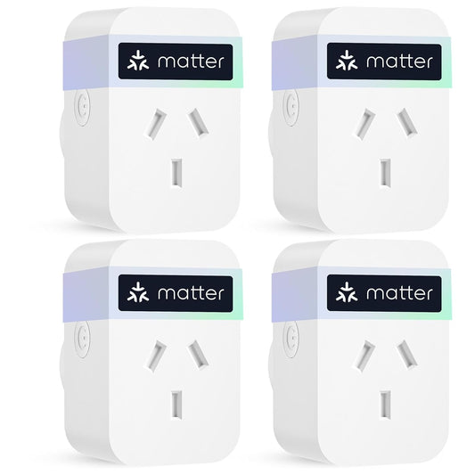 Matter Smart Plug Mini 4 Pack, Wifi Outlet with Energy Monitoring
